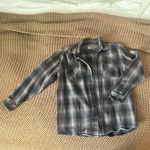 Men’s XL plaid workwear shirt. Button down, lightly used, made for the rugged.